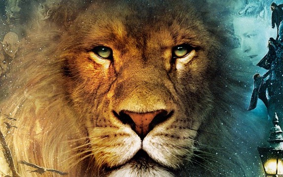 The lion Aslan, from The chronicles of narnia, in the nature